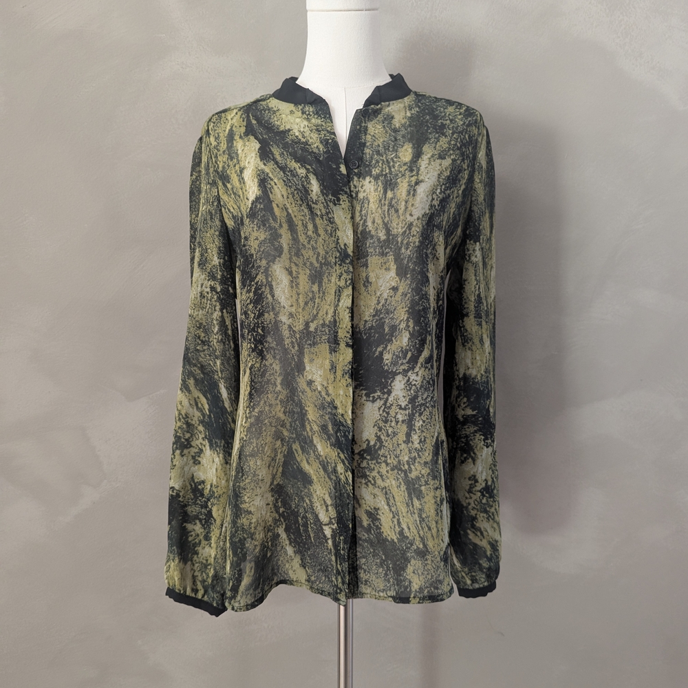 Vivienne Tam Green Patterned Blouse
